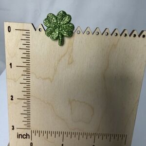 Hand Assembled Glittery Shamrock Pin